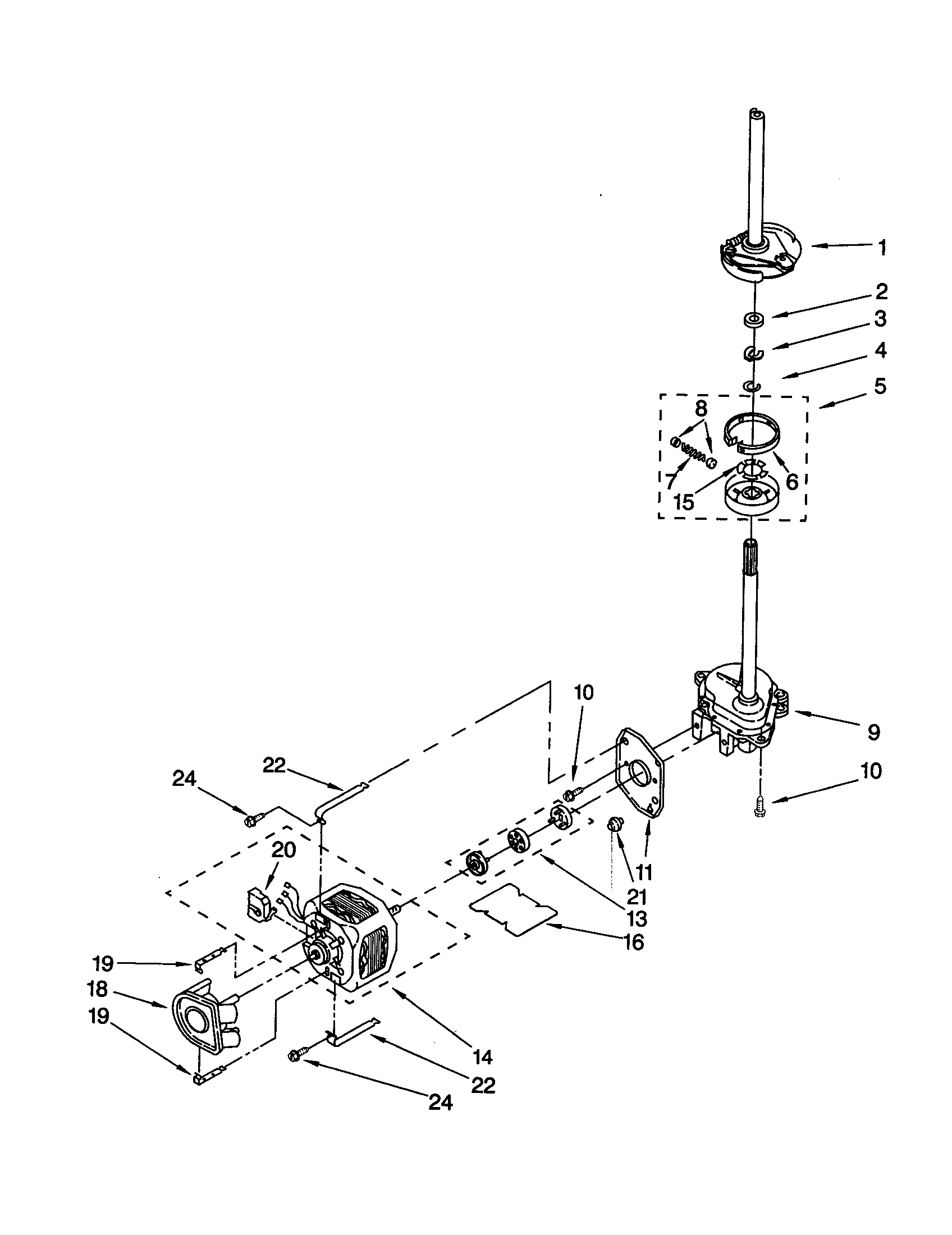 Brake/clutch/gearcase/motor/pump