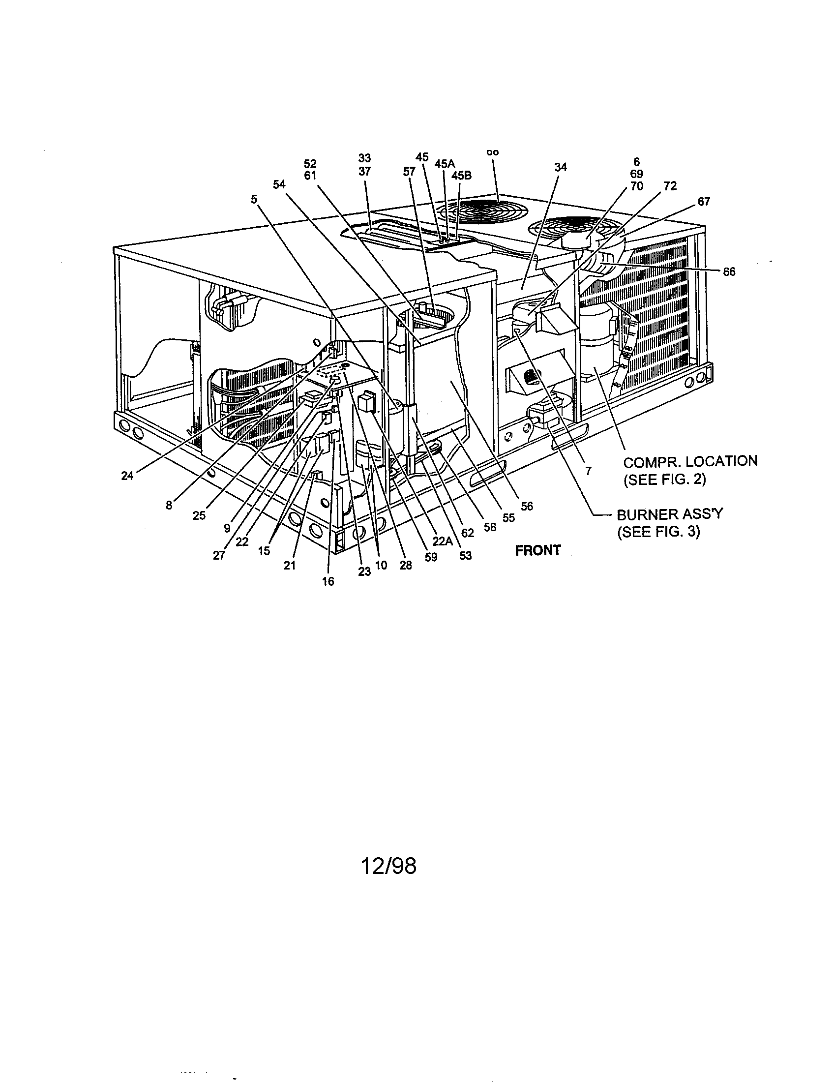 Single package gas/electric unit