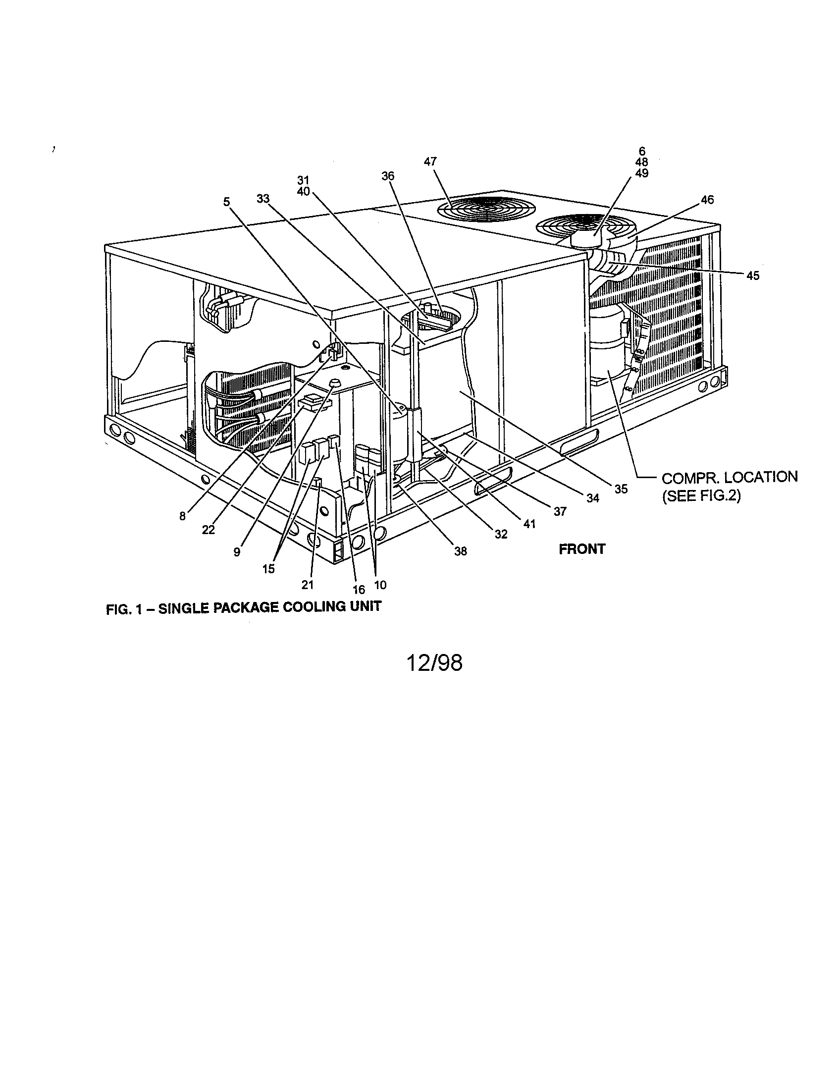 FIG.1-SINGLE PACKAGE COOLING UNIT