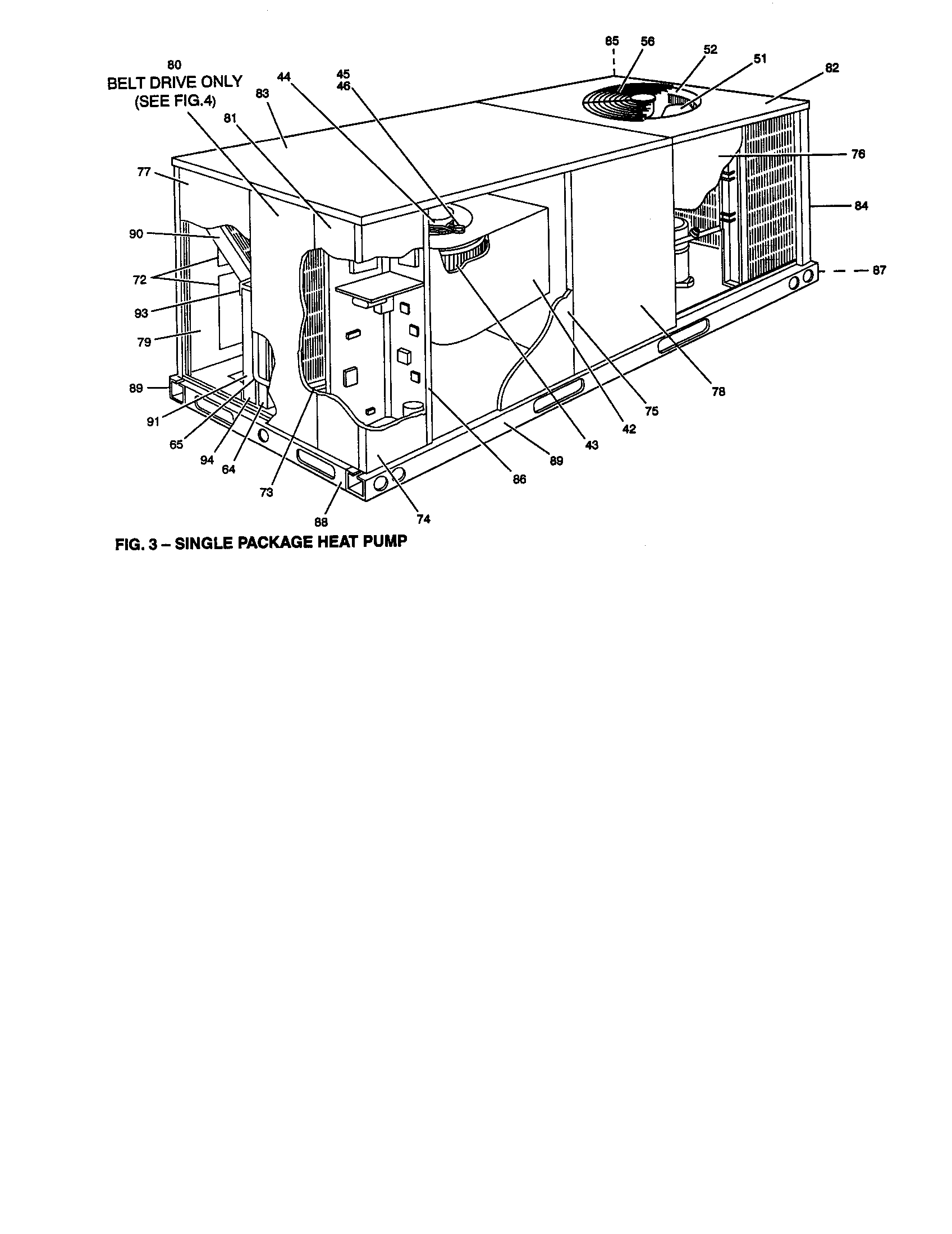 FIG.3-SINGLE PACKAGE HEAT PUMP