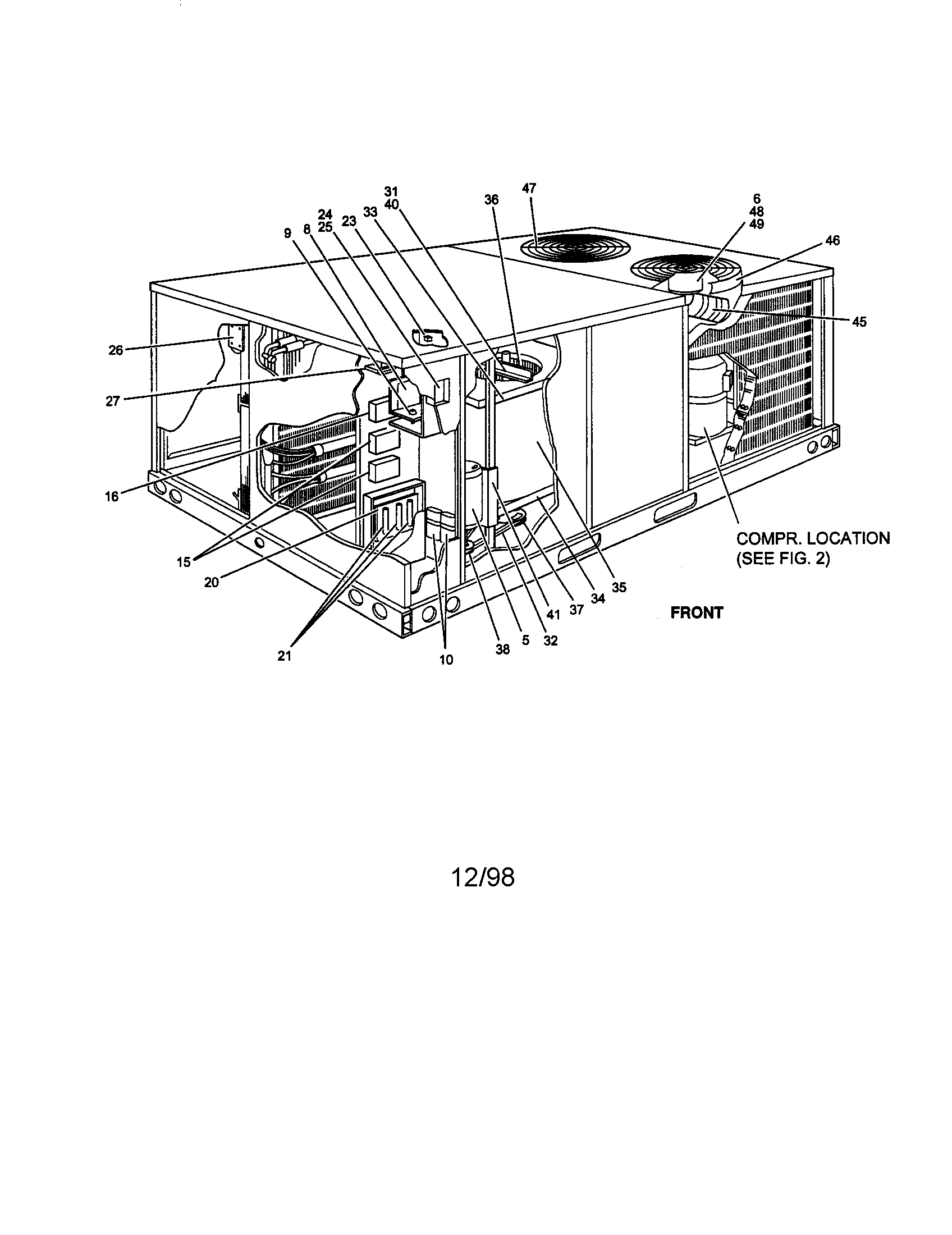 FIG.1 SINGLE PACKAGE COOLING UNIT