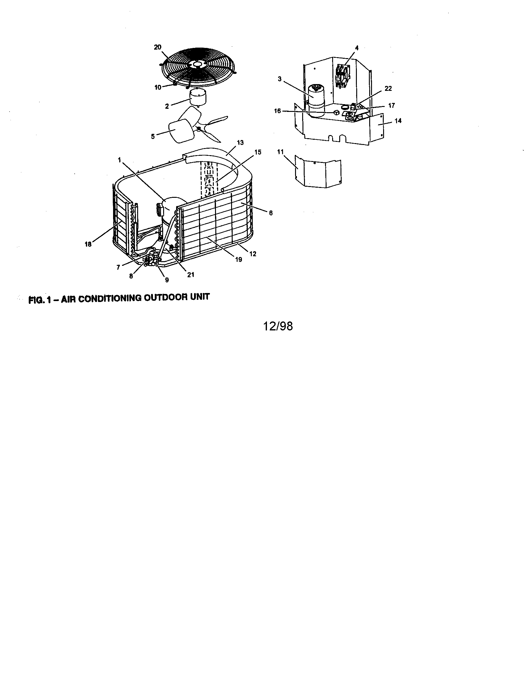 FIG.1 AIR CONDITIONING OUTDOOR UNIT