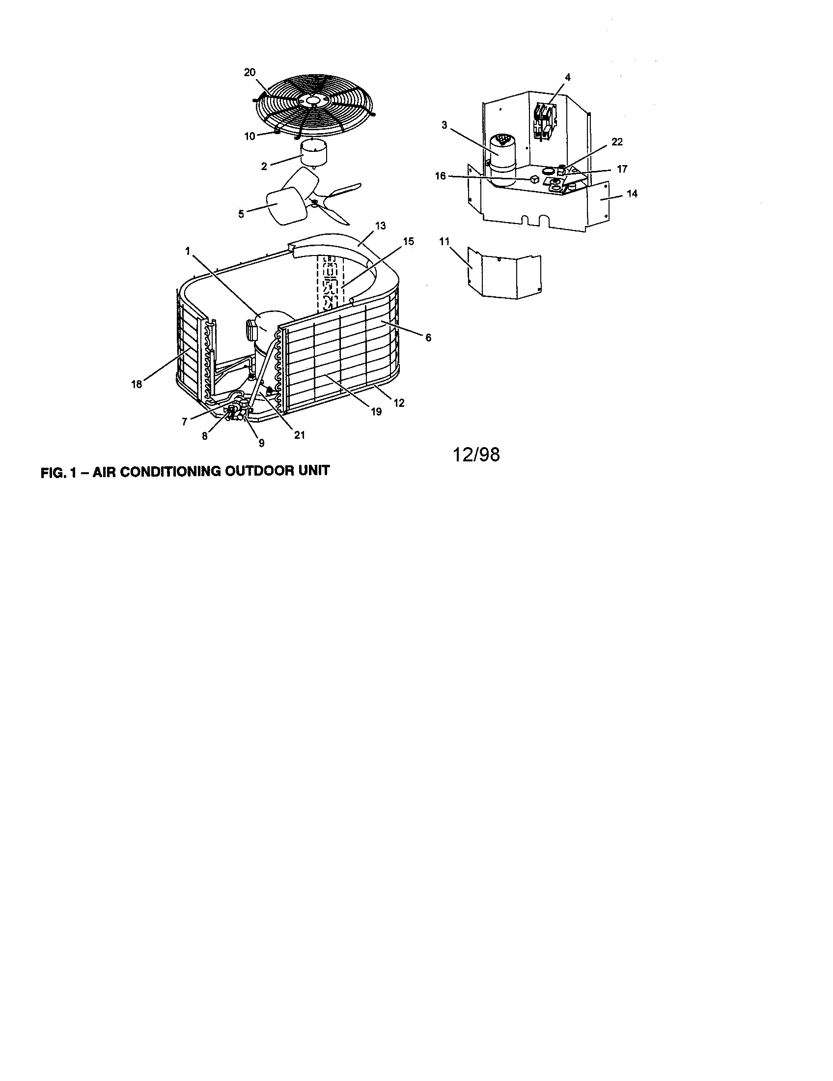 FIG.1 AIR CONDITIONING OUTDOOR UNIT