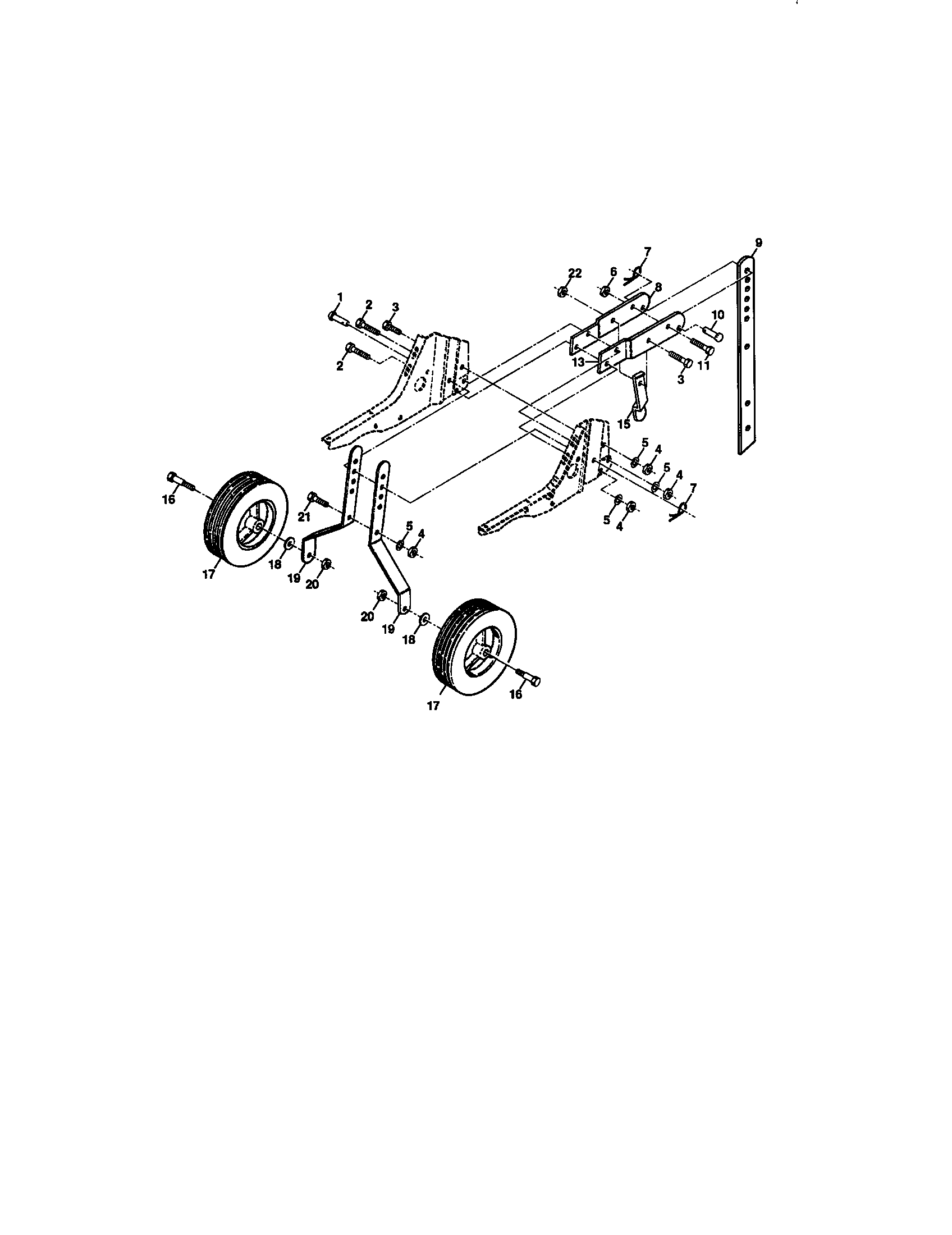 Wheel and depth stake assembly