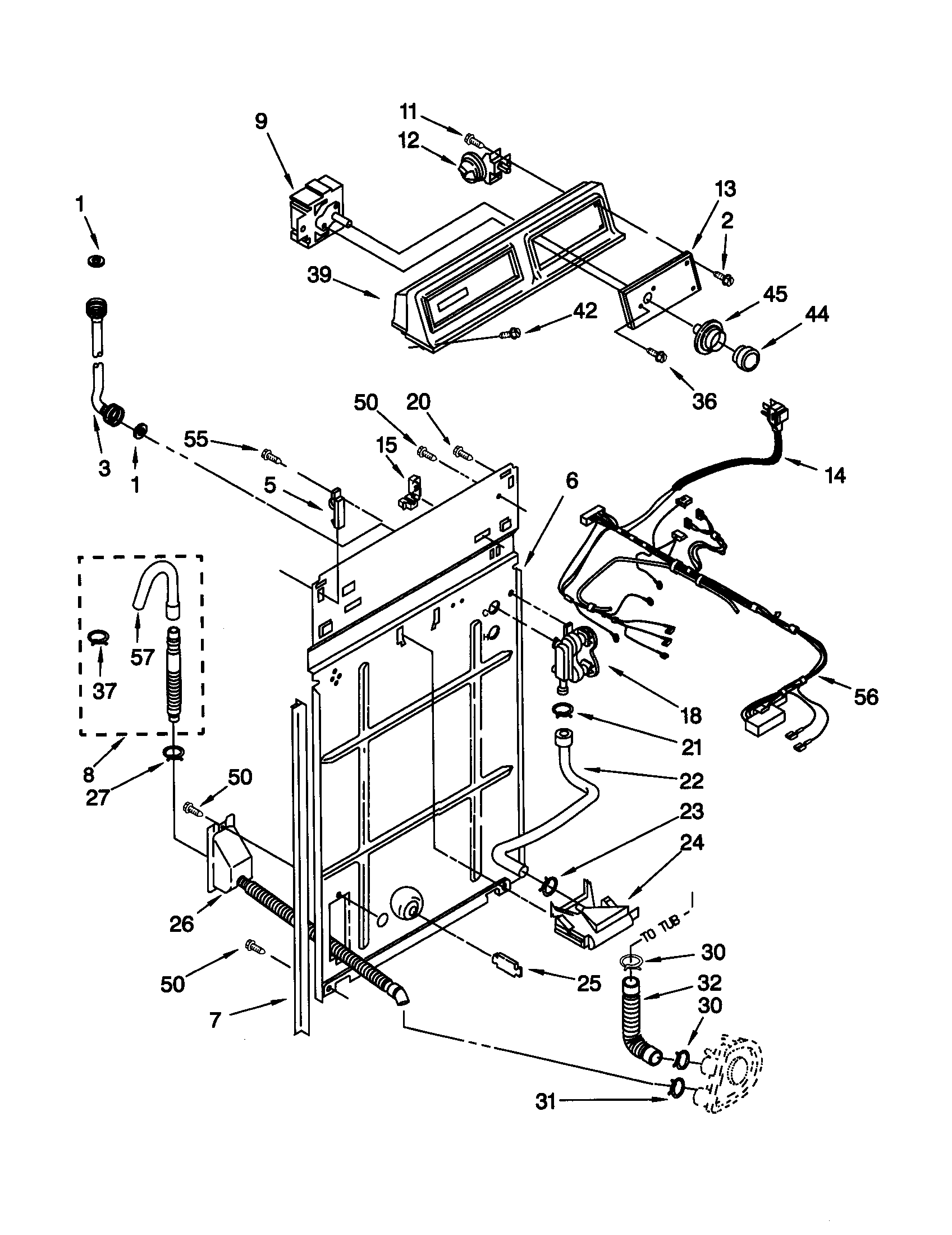Control and rear panel