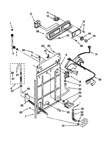 Control and rear panel