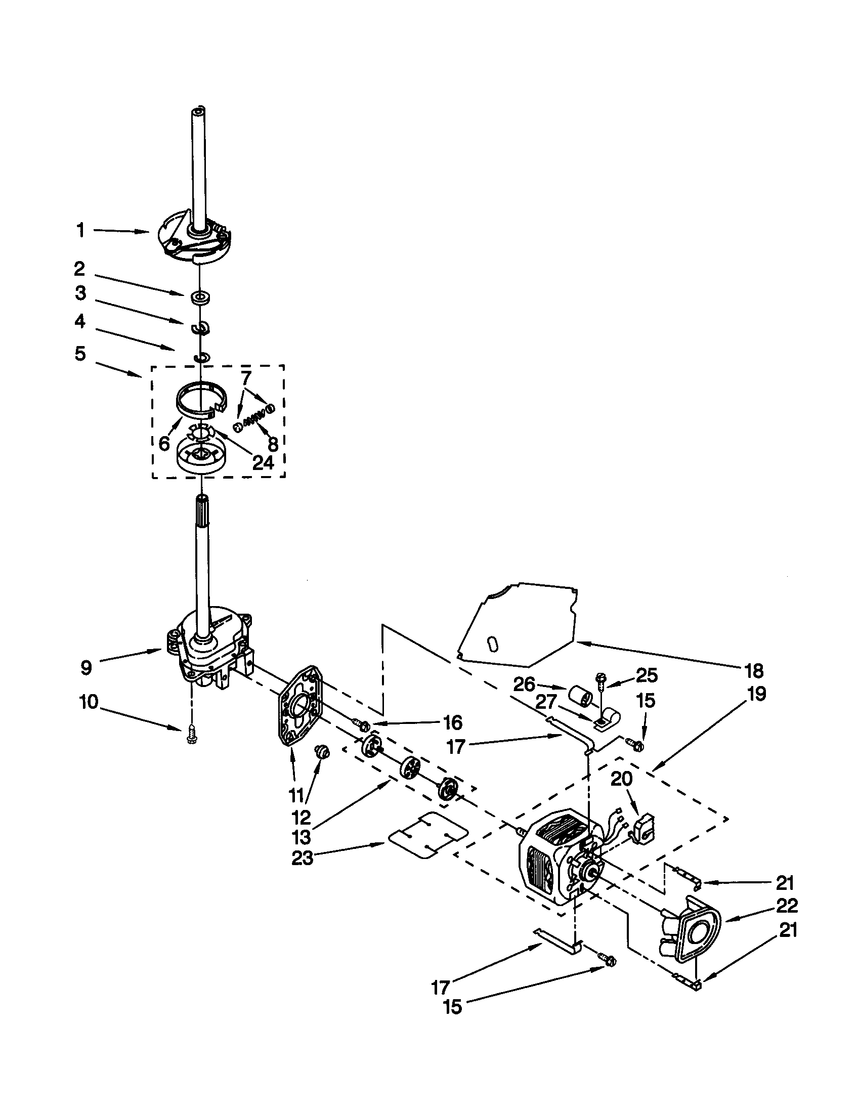 Brake/clutch/gearcase/motor/pump