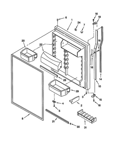Refrigerator door