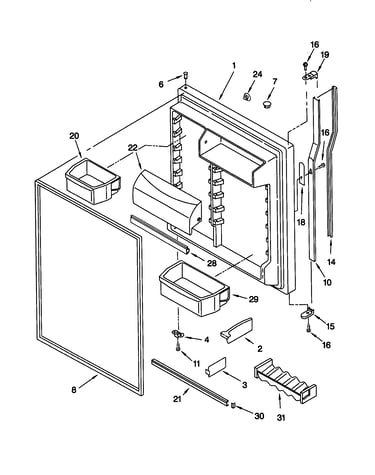 Refrigerator door