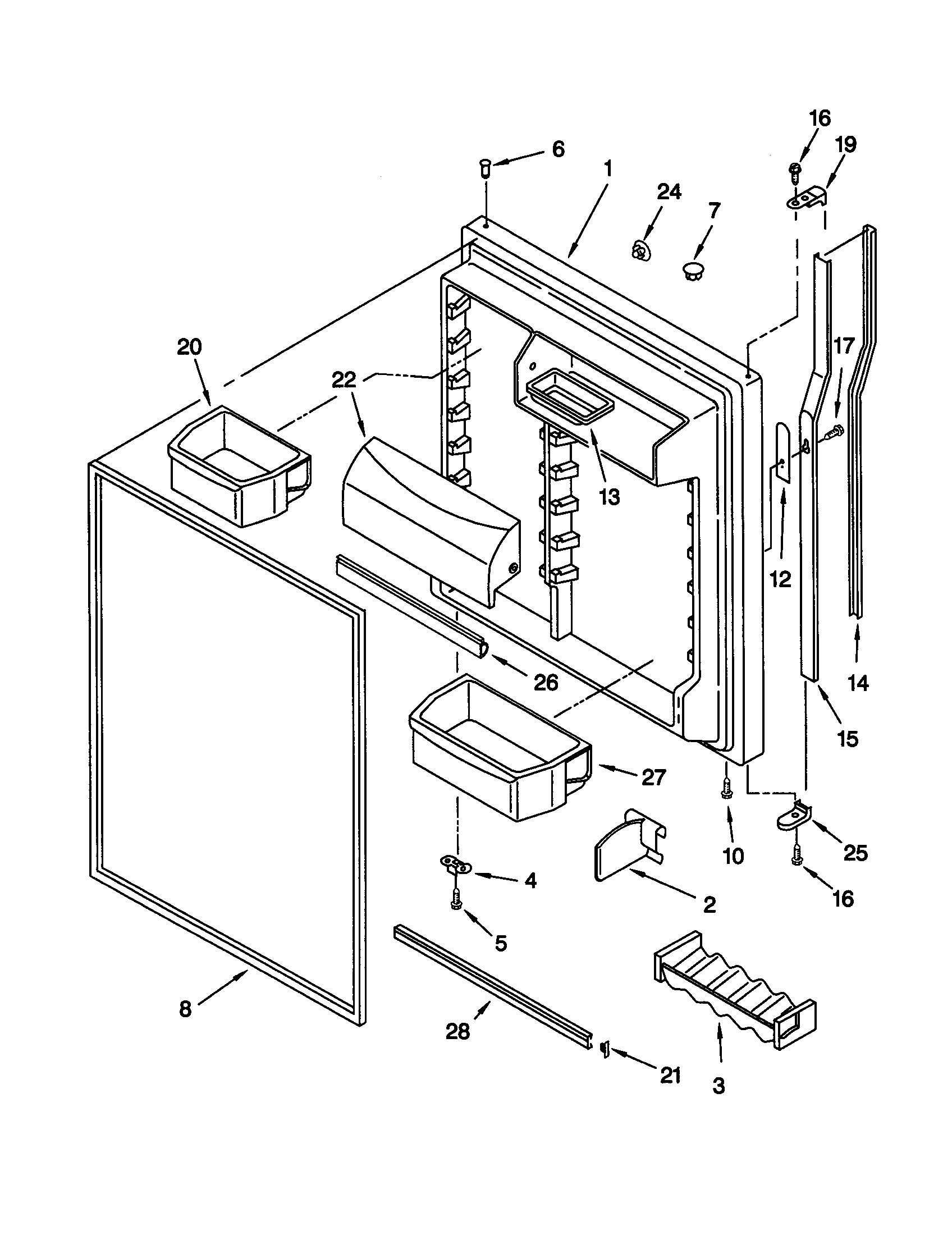 Refrigerator door