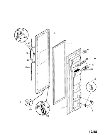 Freezer door