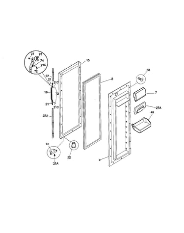Refrigerator door