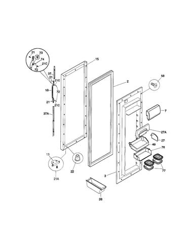 Refrigerator door