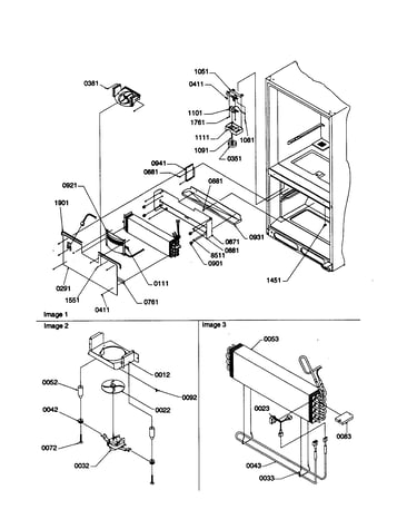 Evaporator and freezer control assembly