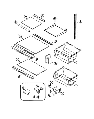 Shelves and accessories