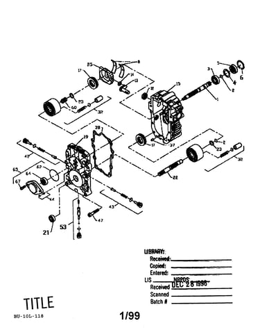 Hydro gear pump bu-10l-118