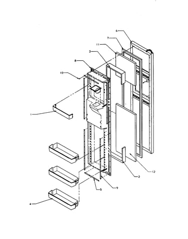 Freezer door foam assembly
