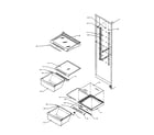 Amana SSD25SBL-P1190413WL refrigerator shelves diagram