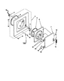 Dryer front panel and door
