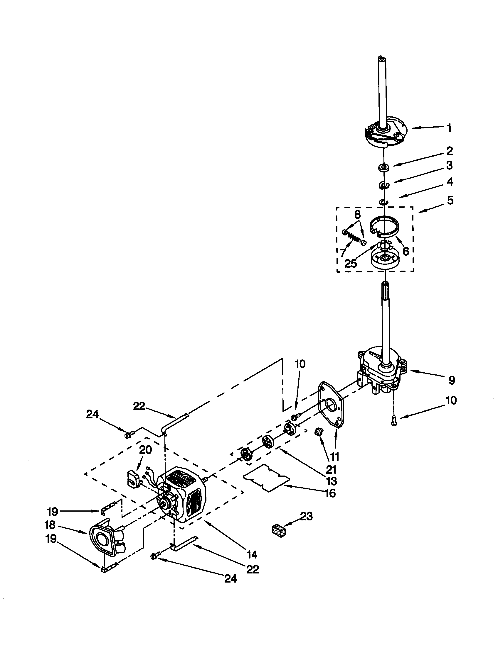 Brake/clutch/gearcase/motor/pump