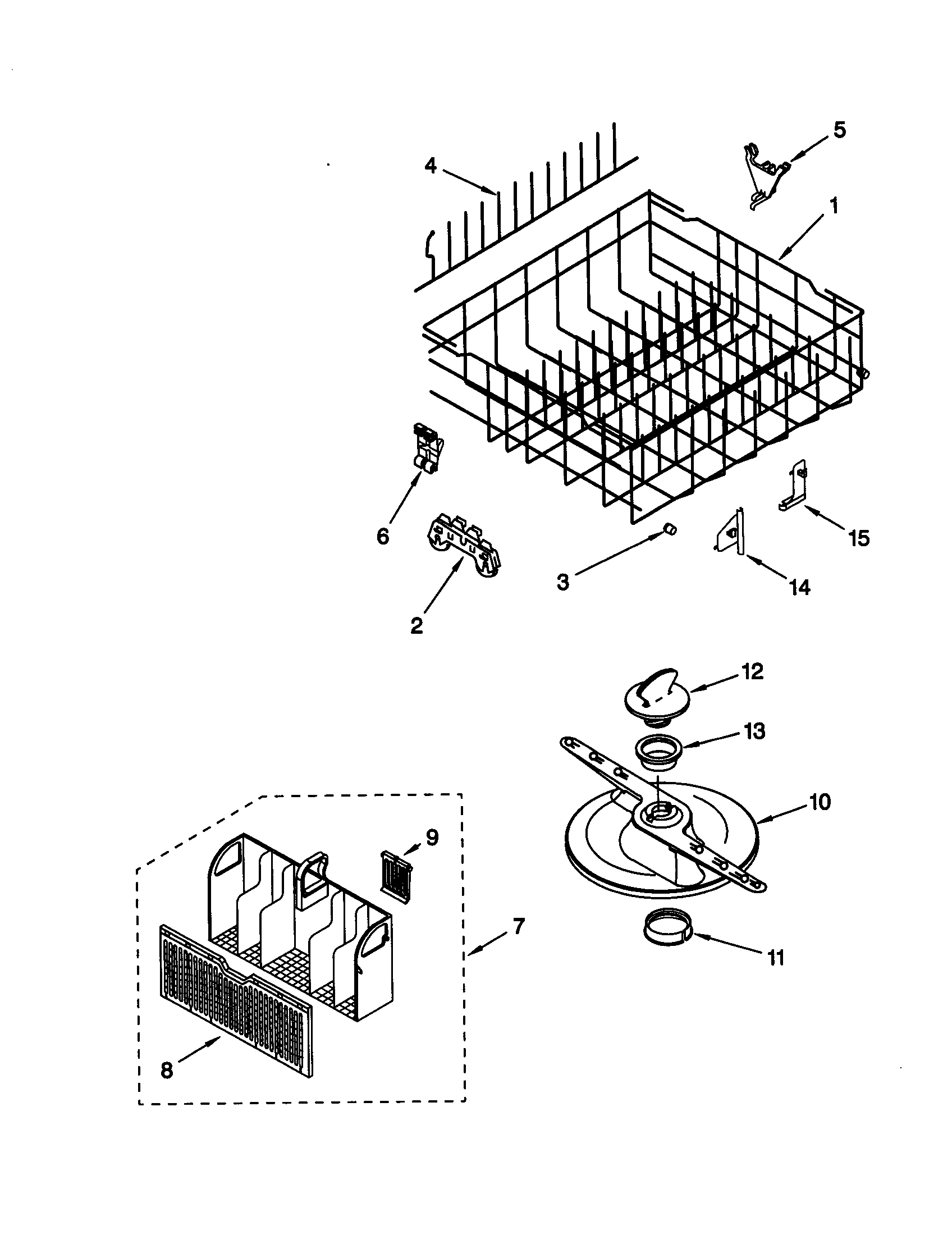Lower dishrack