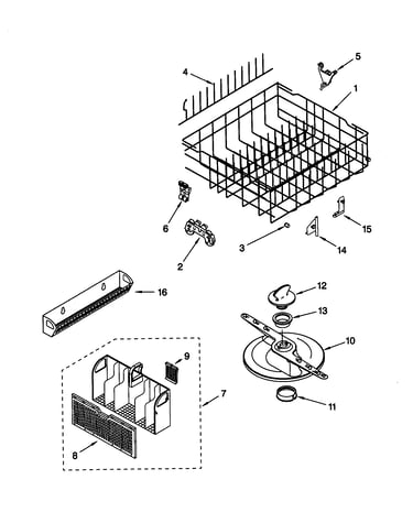 Lower dishrack