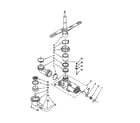 Whirlpool DU810DWGU1 pump and spray arm diagram