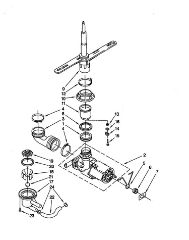 Pump and spray arm