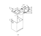 Whirlpool LSQ8220HQ0 top and cabinet diagram