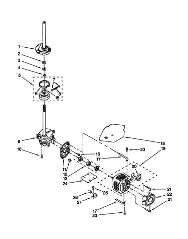 Brake/clutch/gearcase/motor/pump