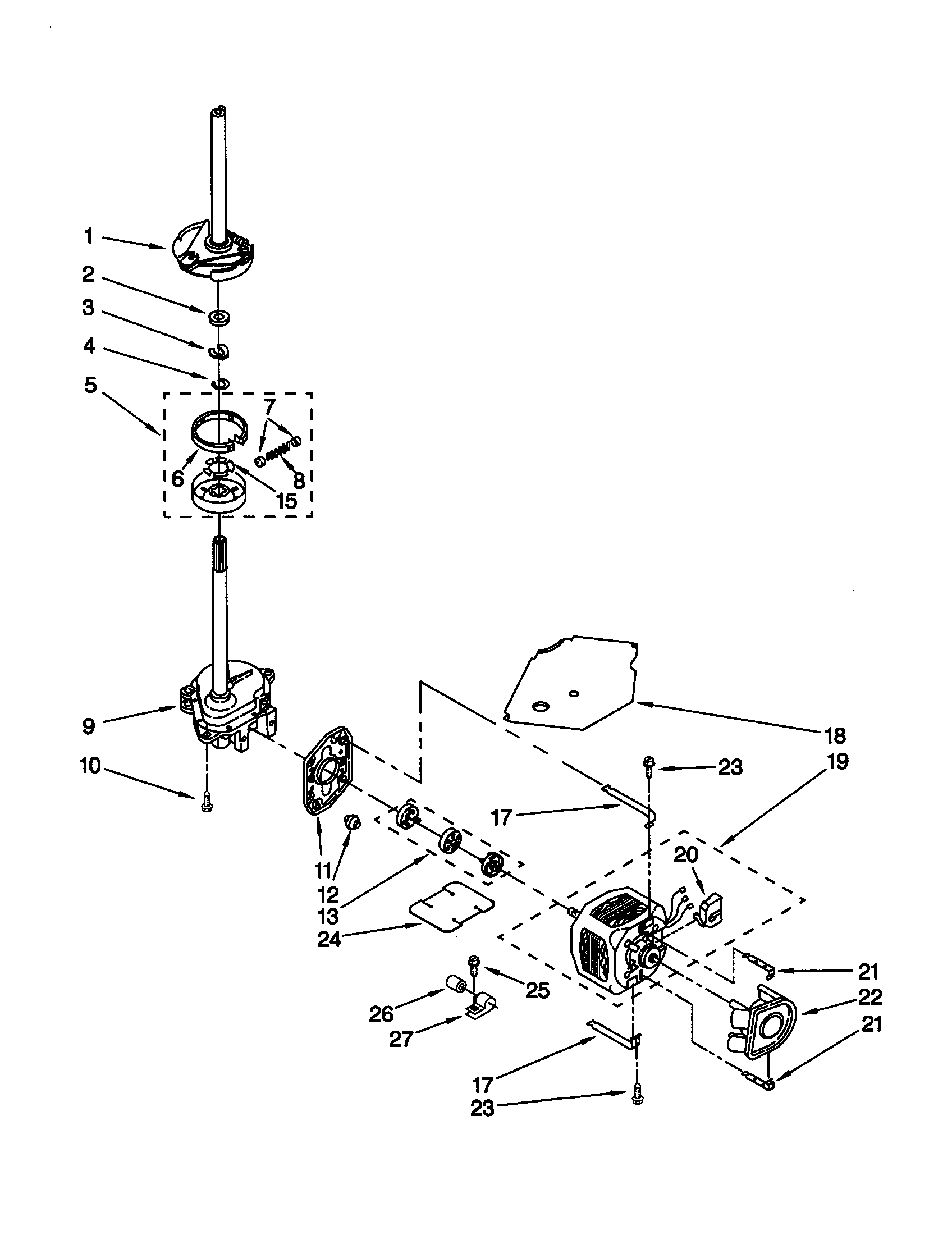Brake/clutch/gearcase/motor/pump