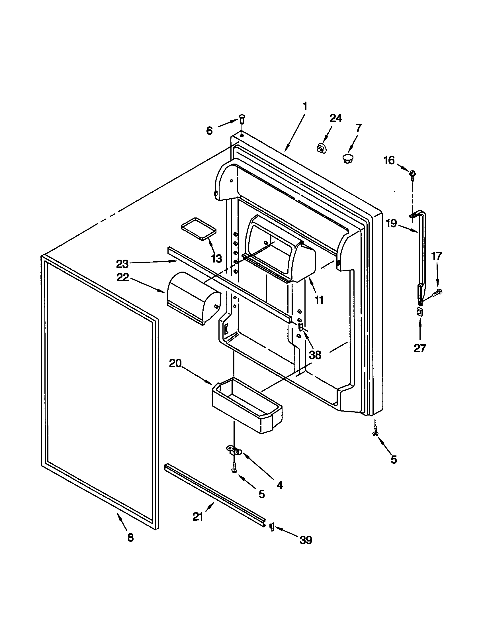 Refrigerator door