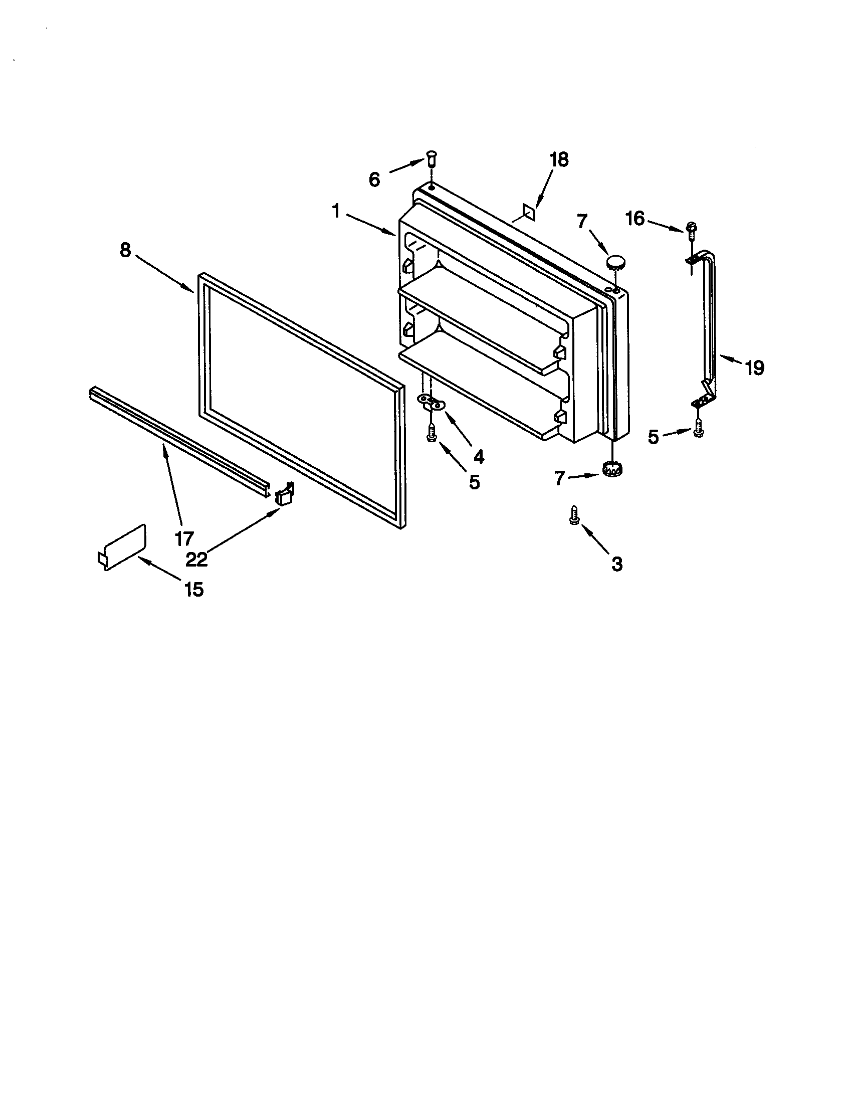 Freezer door