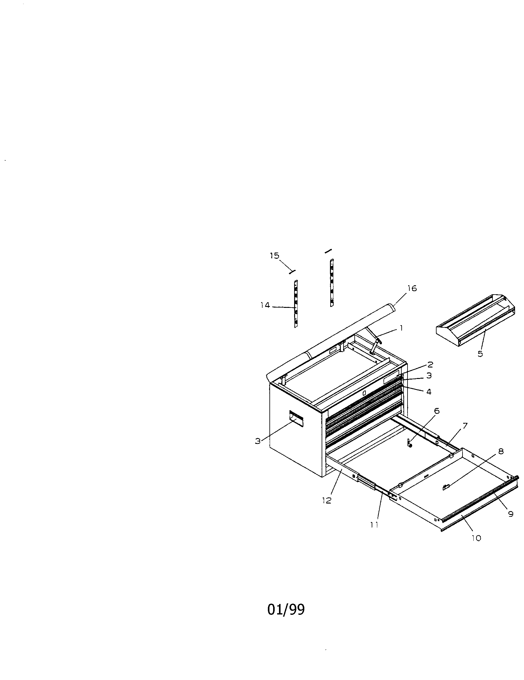 5-DRAWER BALL BEARING CHEST