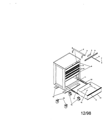 6-drawer ball bearing roll away