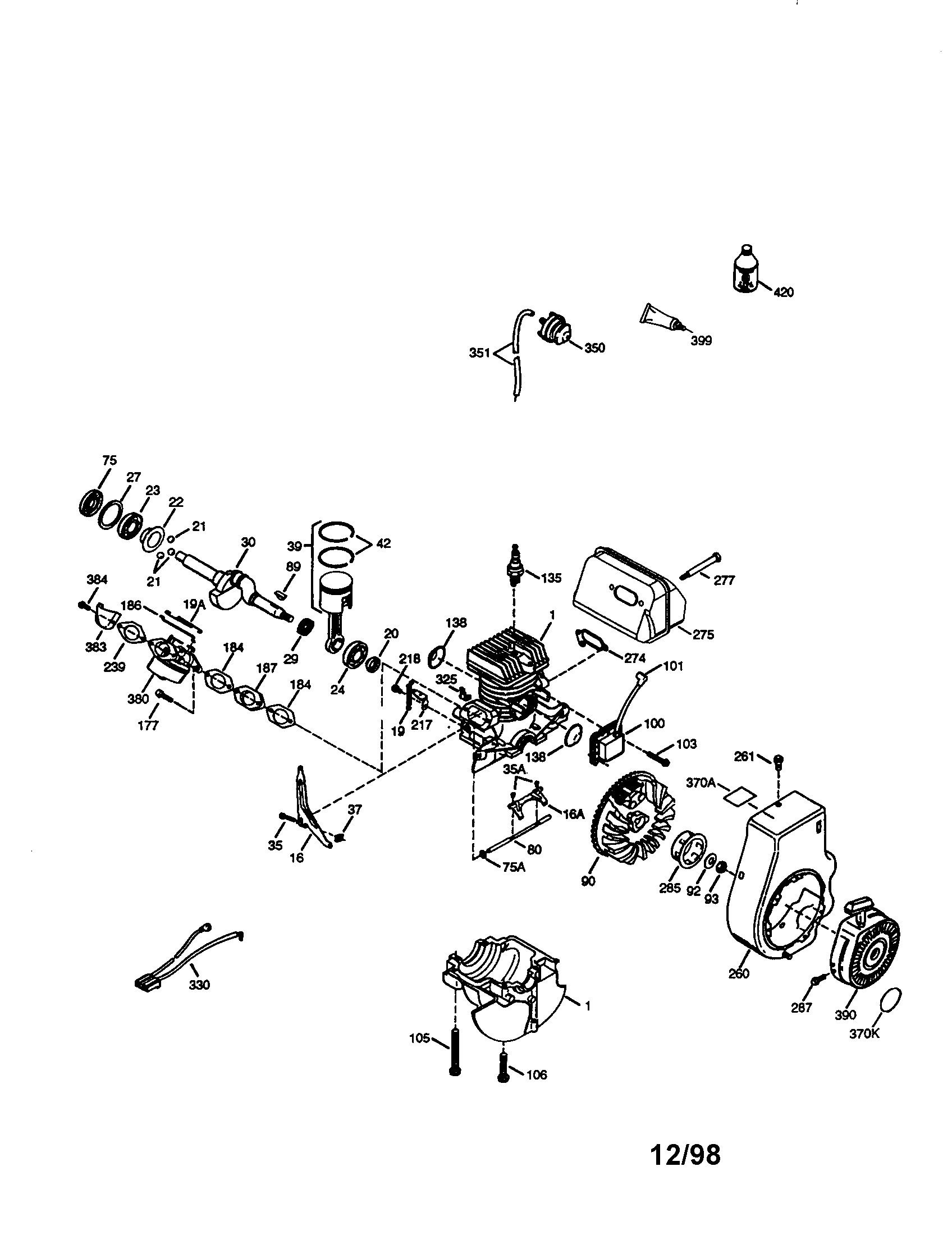 Tecumesh 2-cycle engine