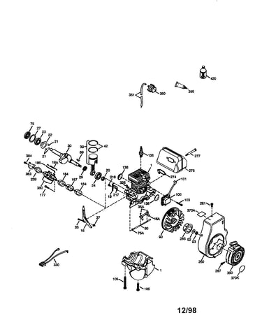 Tecumesh 2-cycle engine