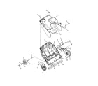 Craftsman 102.938010 chassis, cowl, wheels, supports diagram