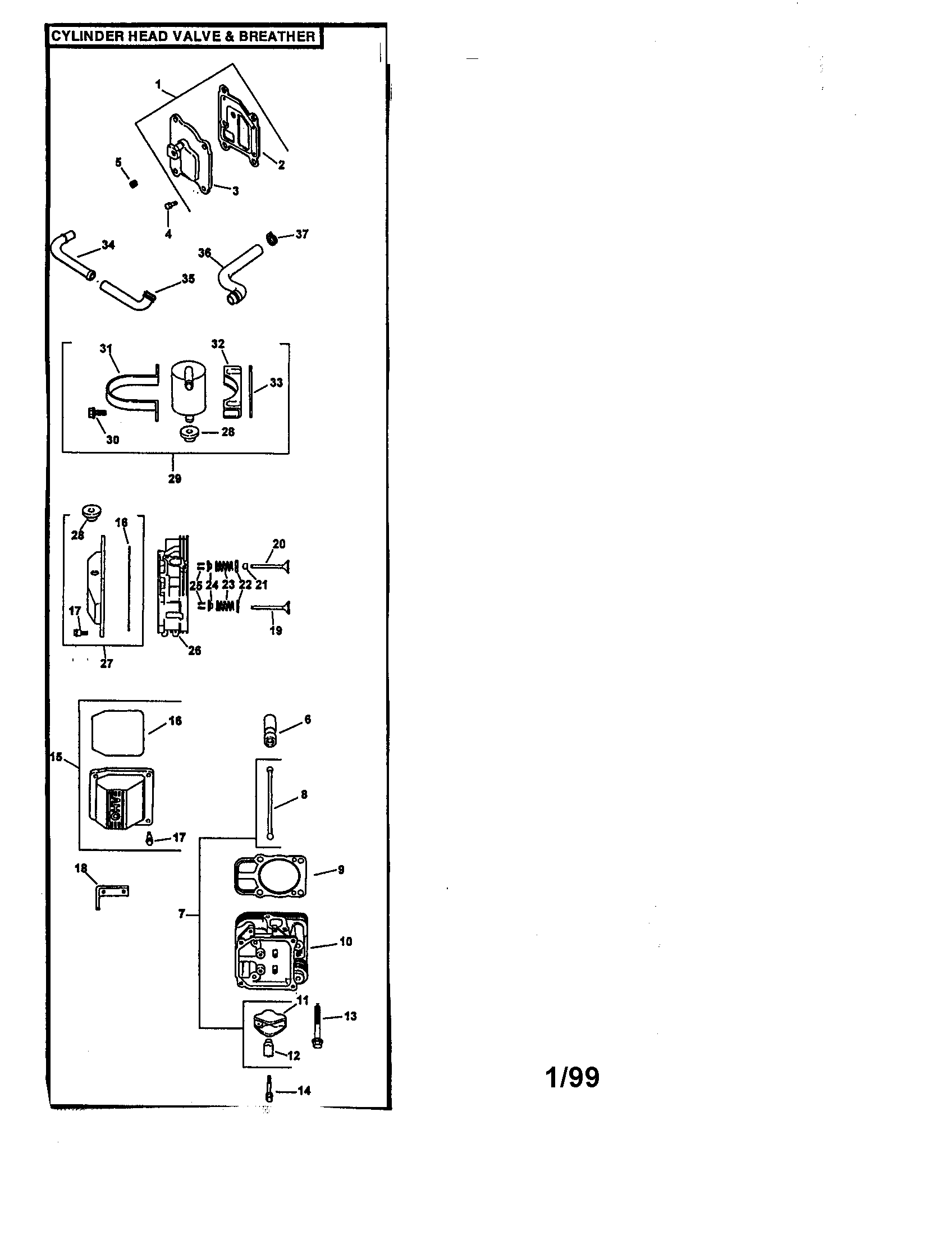 CYLINDER HEAD VALVE AND BREATHER