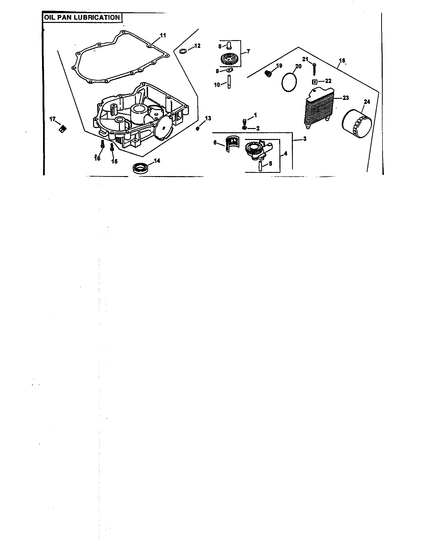 Oil pan lubrication