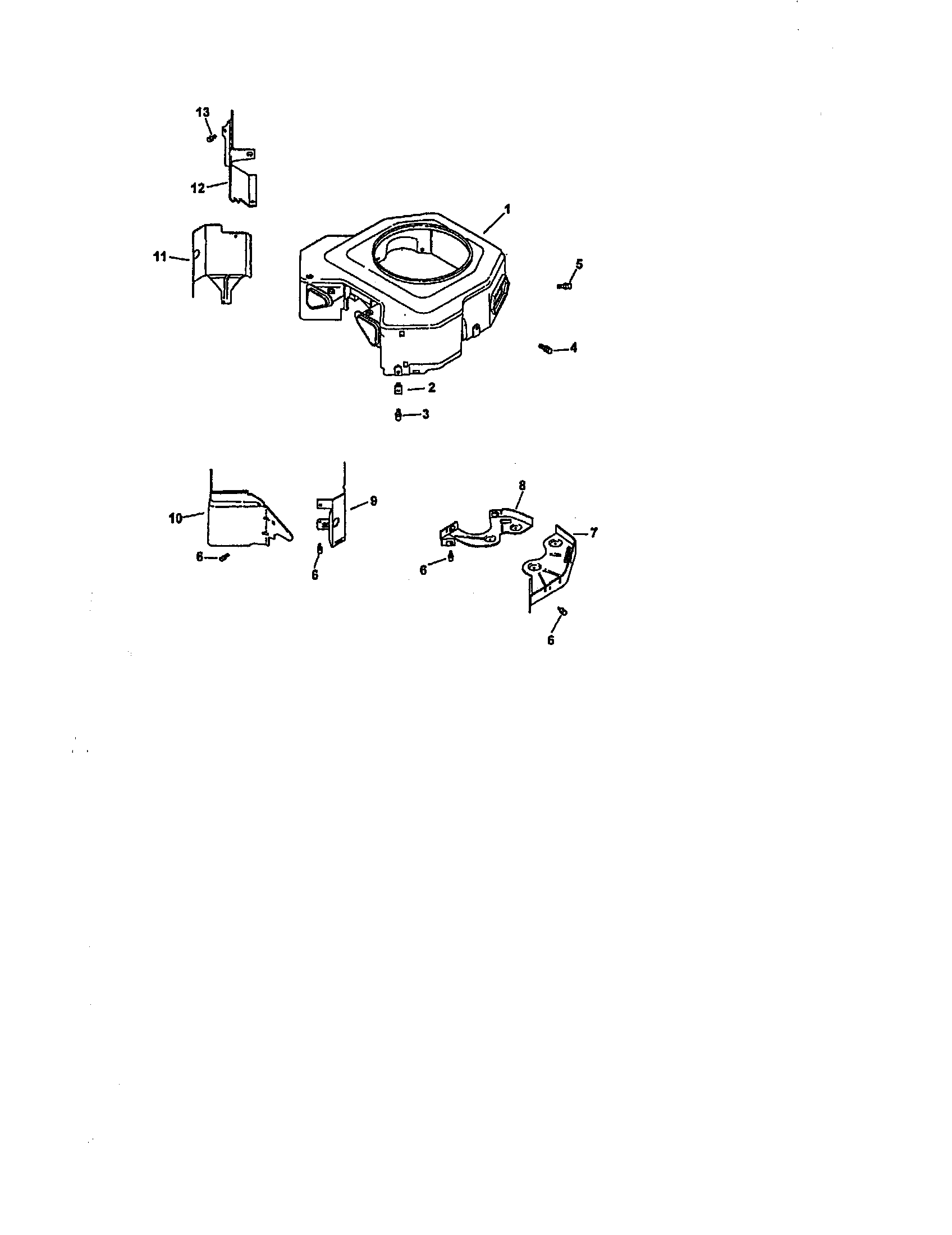 BLOWER HOUSING AND BAFFLES