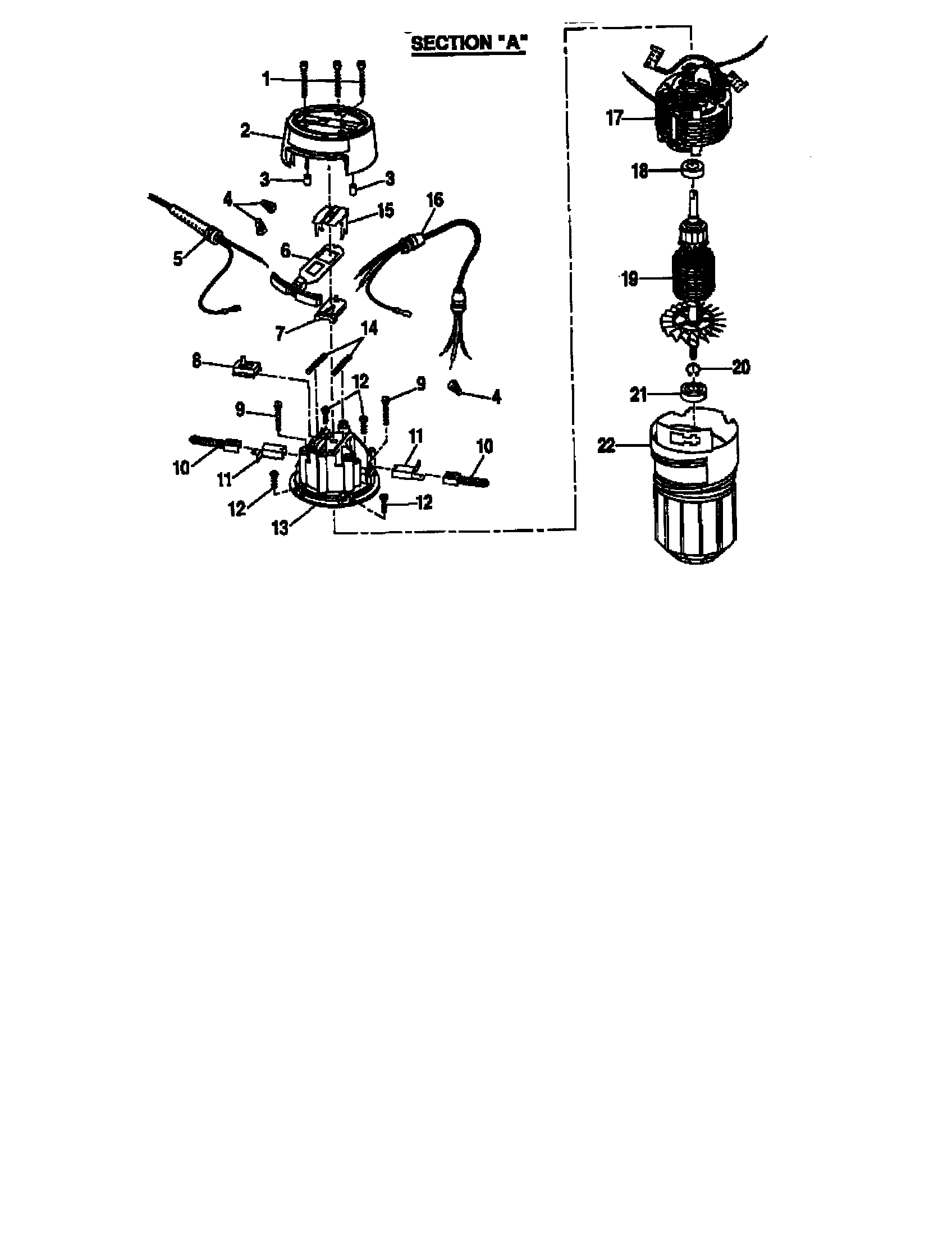 Armature and field assembly