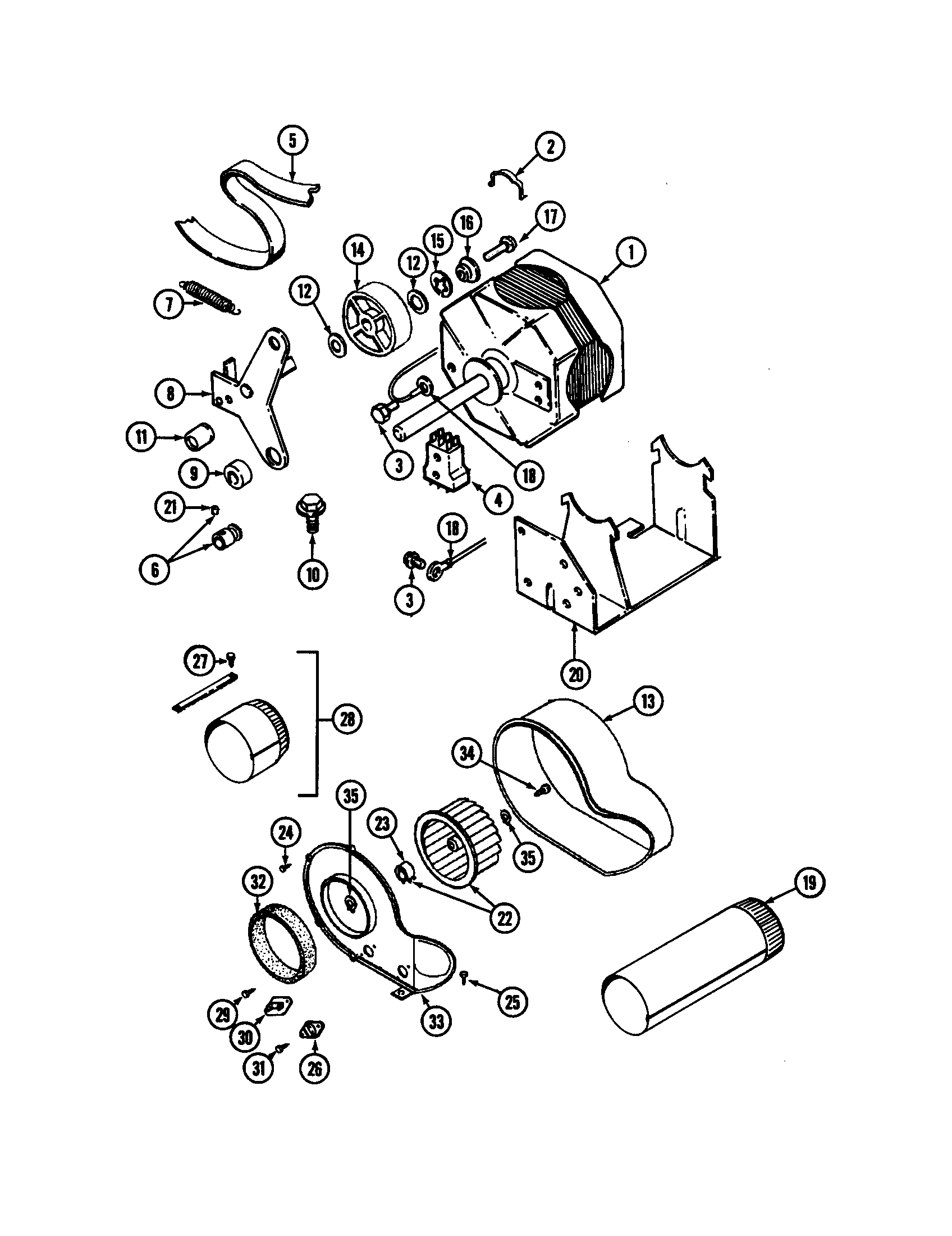Motor-dryer and blower