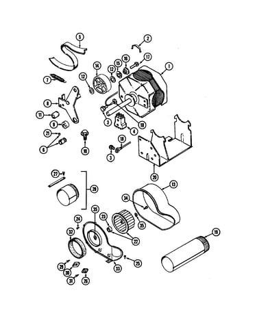 Motor-dryer and blower