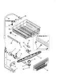 Upper dishrack and water feed