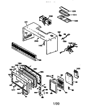 Cabinet/door and control panel