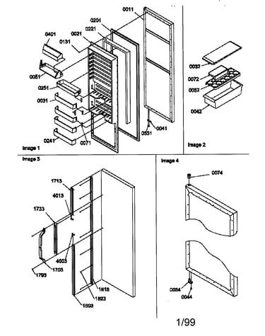 Refrigerator door and accessories