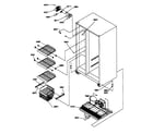 Amana SCD25TW-P1190426WW freezer shelves and lights diagram