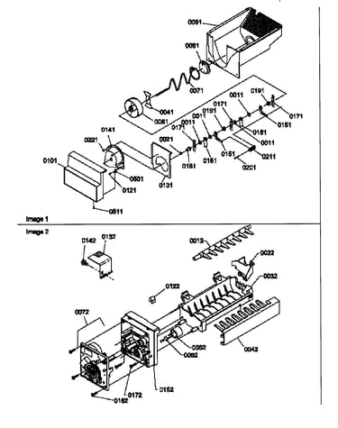 Ice bucket auger/ice maker parts