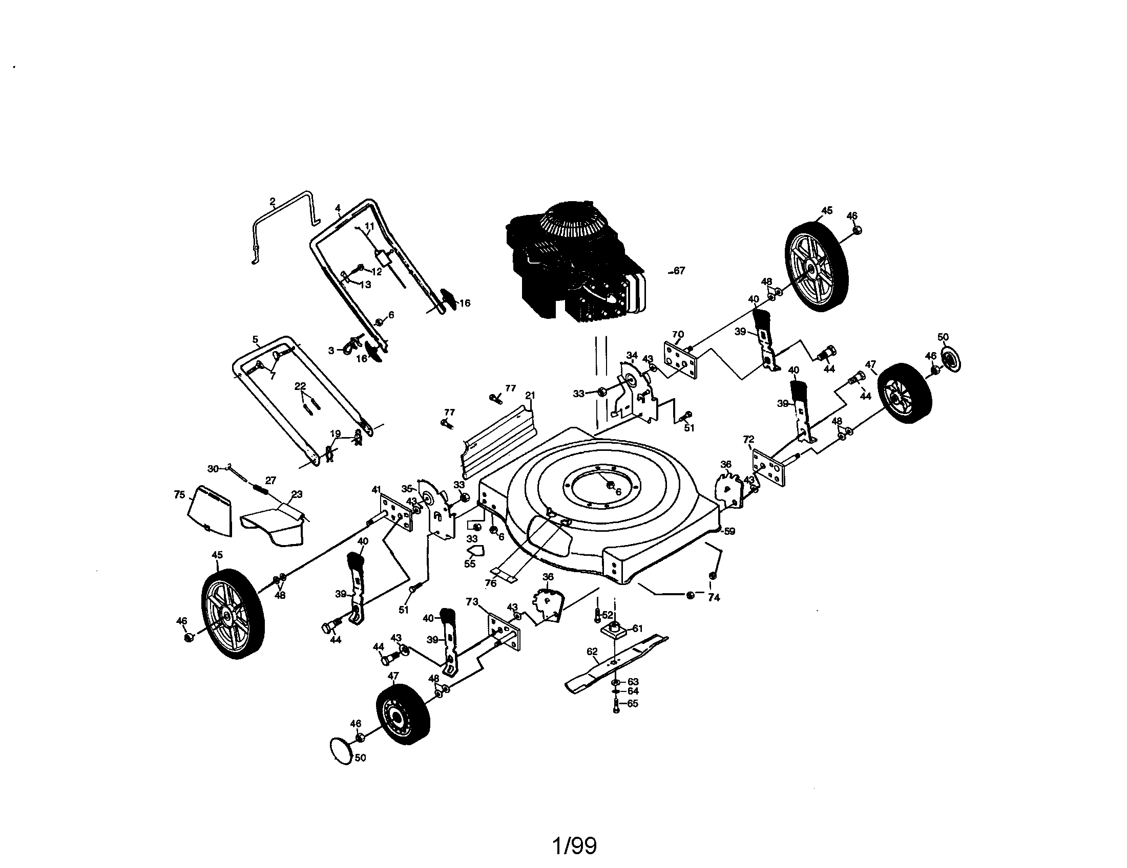 Rotary lawn mower